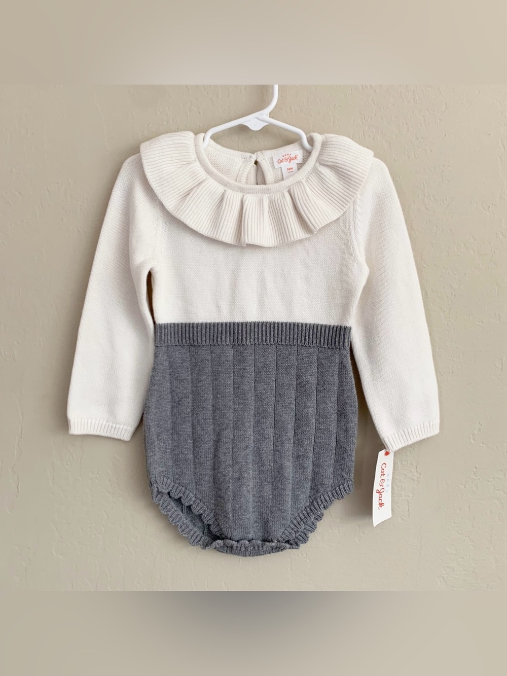 Cat & Jack Knit Collared Bubble Romper NWT • 24 Months